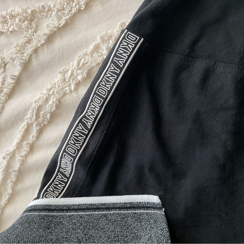 DKNY Men's Black Polo Shirt with Gray Accents - Picture 3 of 6